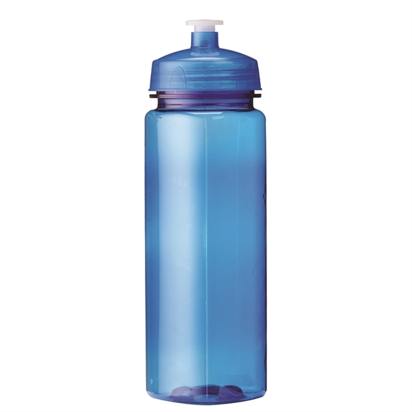 Translucent Blue color option for 24 Oz Plastic Sports Water Bottle