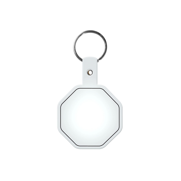 Translucent Frost color option for Stop Sign Flexible Key Tag With Split Ring Keychain