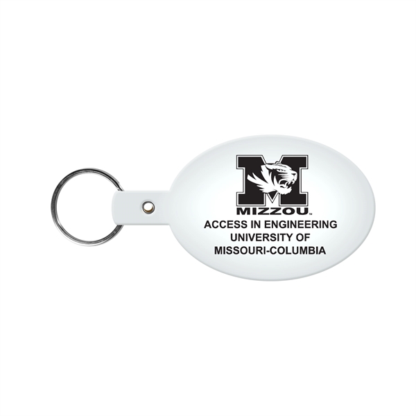 Translucent Frost color option for Oval Flexible Key Tag With Split Ring Key Chain