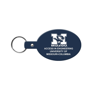 Photo of Oval Flexible Key Tag With Split Ring Key Chain