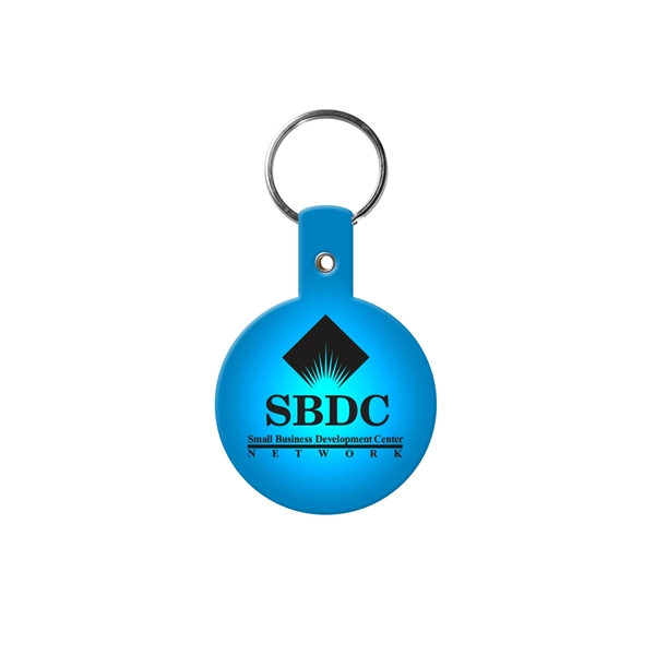 Translucent Blue color option for Round Flexible Key Tag