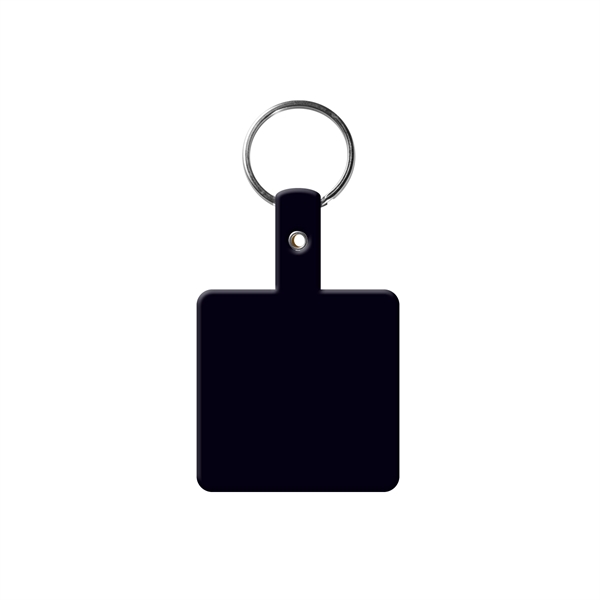 Black color option for Square Shape Flexible Key Tag With Keychain