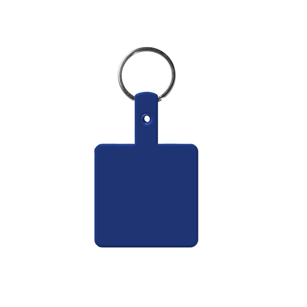 Blue color option for Square Shape Flexible Key Tag With Keychain