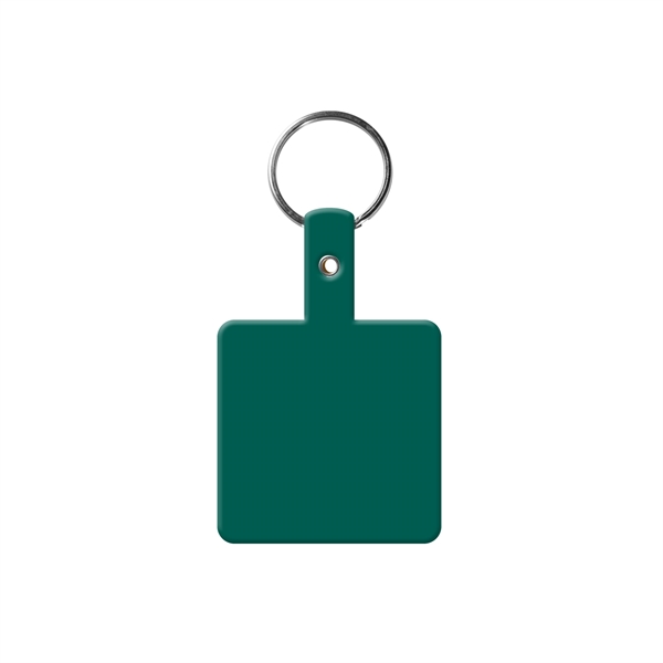 Dark Green color option for Square Shape Flexible Key Tag With Keychain