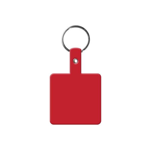 Red color option for Square Shape Flexible Key Tag With Keychain