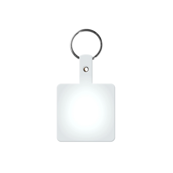 Translucent Frost color option for Square Shape Flexible Key Tag With Keychain