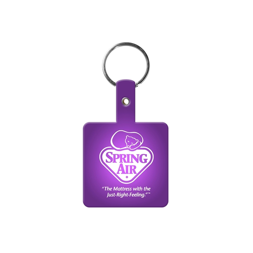 Main photo of Square Shape Flexible Key Tag With Keychain