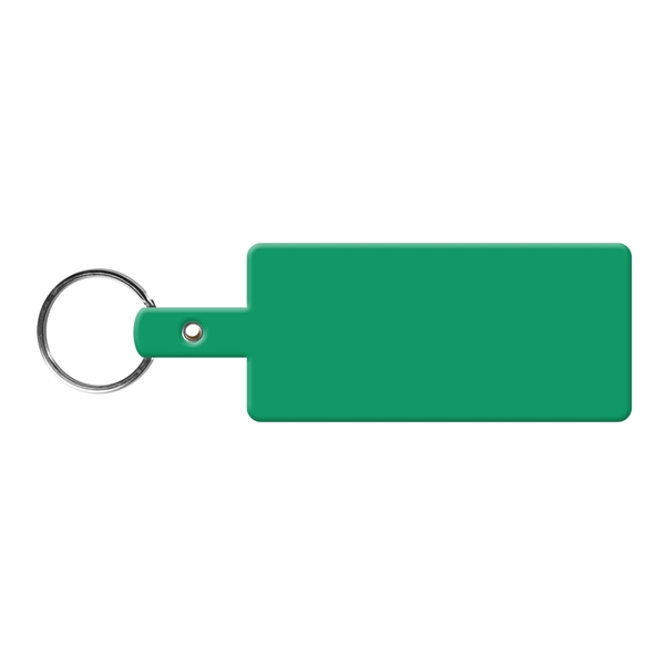 Green color option for Rectangle Shape Flexible Key Tag