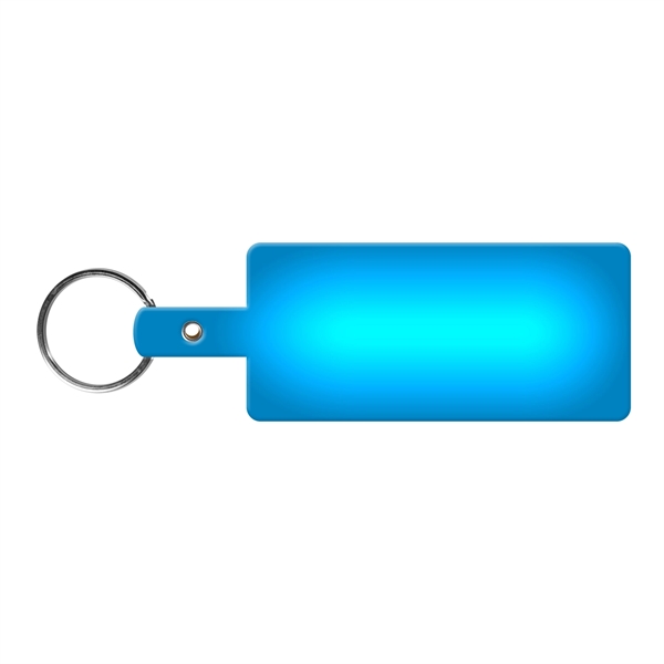 Translucent Blue color option for Rectangle Shape Flexible Key Tag