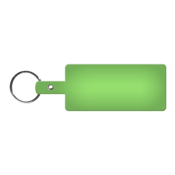 Translucent Lime color option for Rectangle Shape Flexible Key Tag