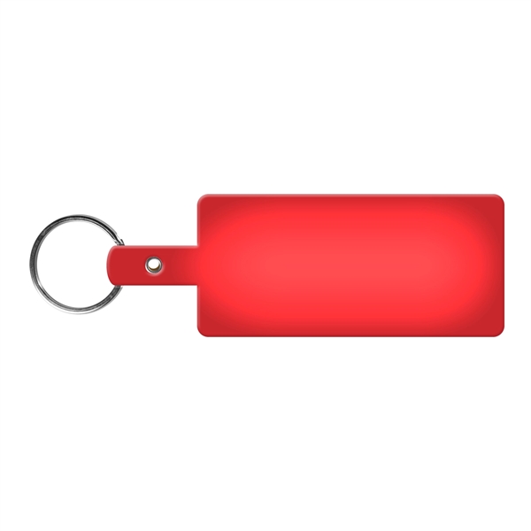 Translucent Red color option for Rectangle Shape Flexible Key Tag