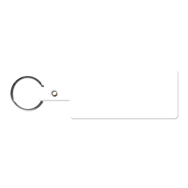 White color option for Rectangle Shape Flexible Key Tag