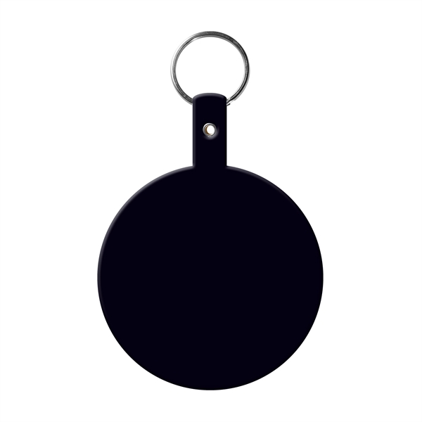 Black color option for Large Circle Flexible Key Tag With Keychain