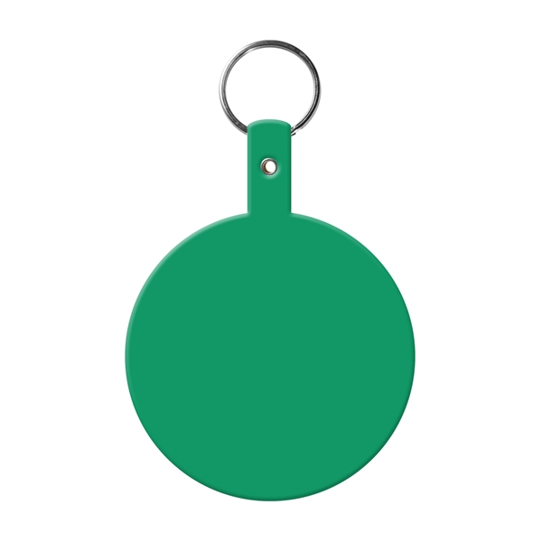 Green color option for Large Circle Flexible Key Tag With Keychain