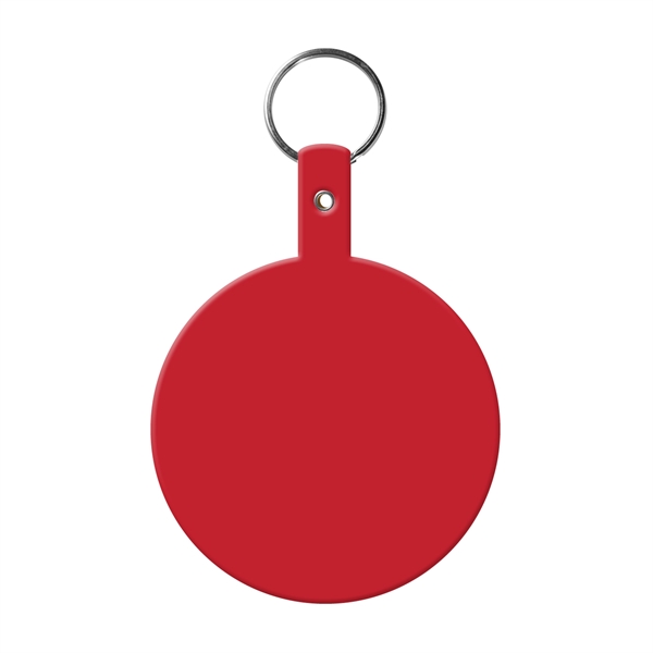Red color option for Large Circle Flexible Key Tag With Keychain