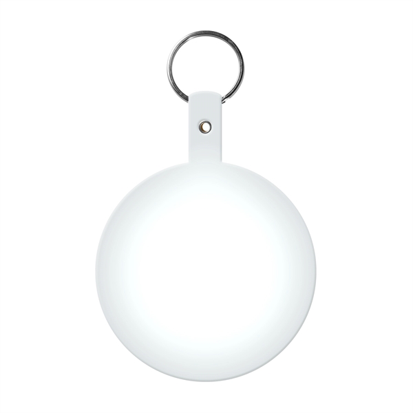 Translucent Frost color option for Large Circle Flexible Key Tag With Keychain