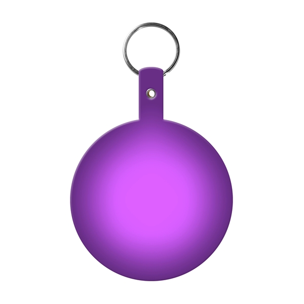 Translucent Purple color option for Large Circle Flexible Key Tag With Keychain