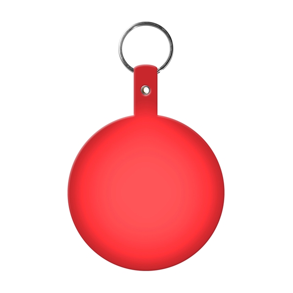 Translucent Red color option for Large Circle Flexible Key Tag With Keychain