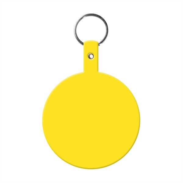 Yellow color option for Large Circle Flexible Key Tag With Keychain