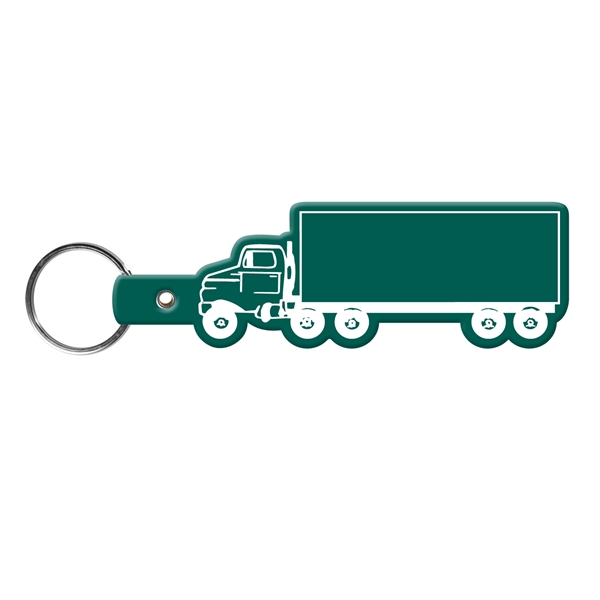 Dark Green color option for Truck Shape Flexible Key Tag With Keyring