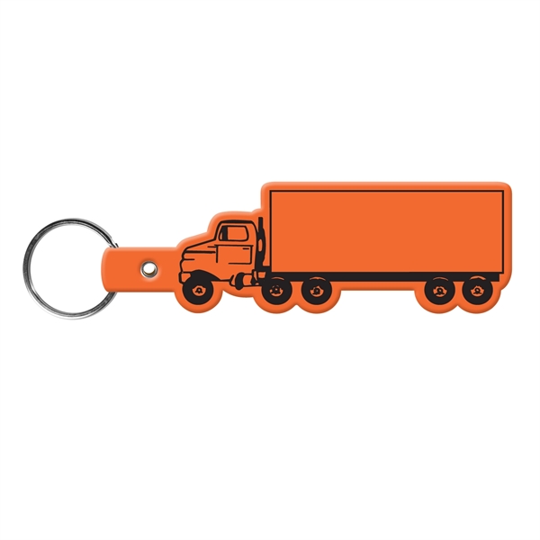Orange color option for Truck Shape Flexible Key Tag With Keyring