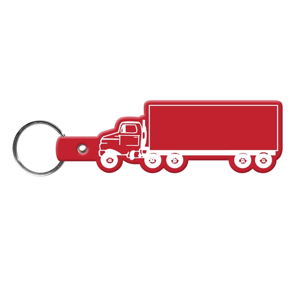Red color option for Truck Shape Flexible Key Tag With Keyring