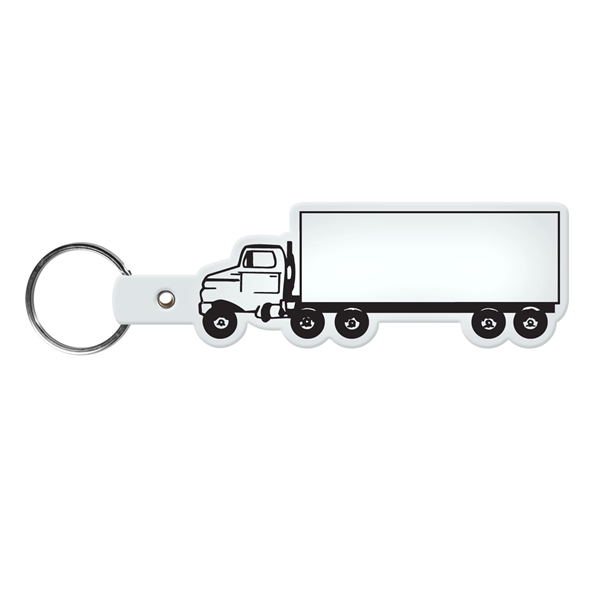 Translucent Frost color option for Truck Shape Flexible Key Tag With Keyring