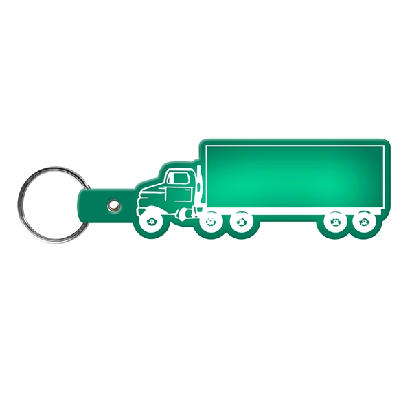 Translucent Green color option for Truck Shape Flexible Key Tag With Keyring