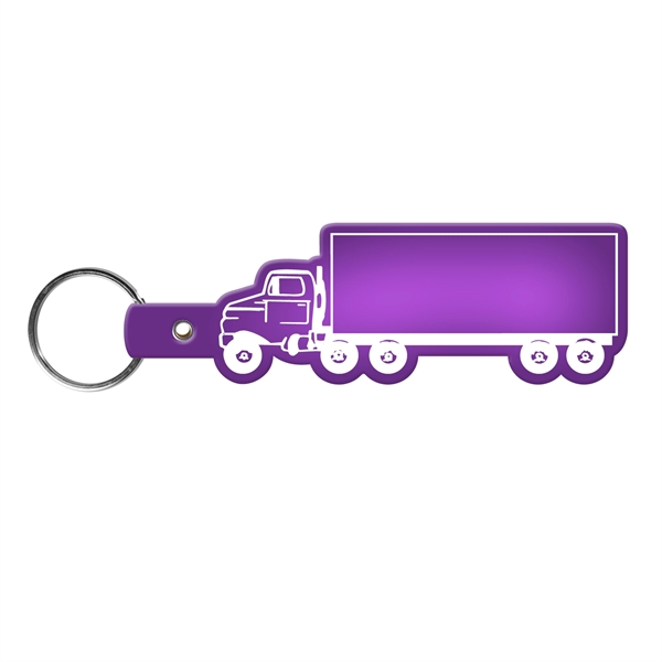 Translucent Purple color option for Truck Shape Flexible Key Tag With Keyring