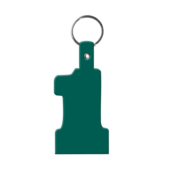 Dark Green color option for #1 Shape Flexible Key Fob Key Tag