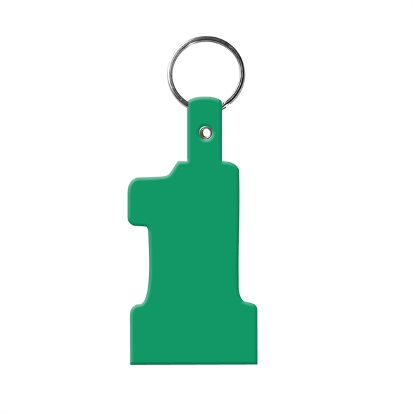Green color option for #1 Shape Flexible Key Fob Key Tag