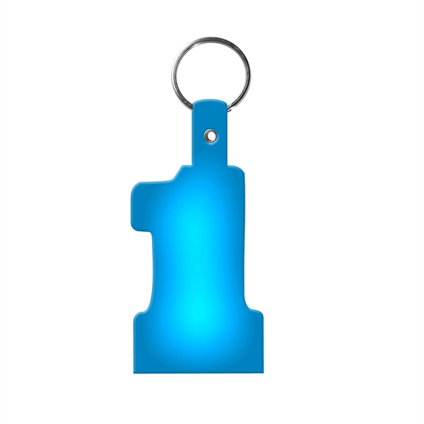 Translucent Blue color option for #1 Shape Flexible Key Fob Key Tag