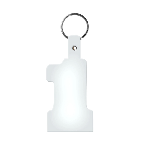 Translucent Frost color option for #1 Shape Flexible Key Fob Key Tag