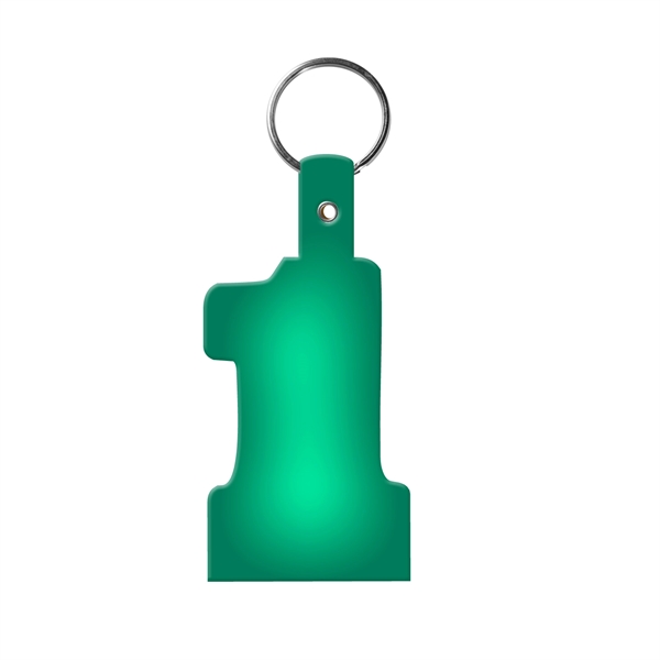 Translucent Green color option for #1 Shape Flexible Key Fob Key Tag