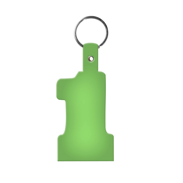 Translucent Lime color option for #1 Shape Flexible Key Fob Key Tag