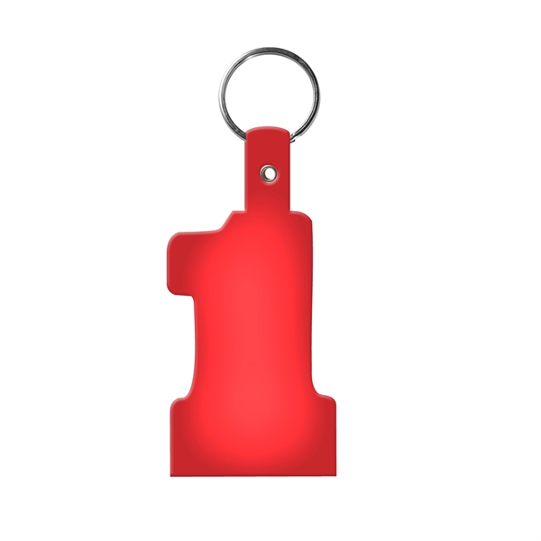 Translucent Red color option for #1 Shape Flexible Key Fob Key Tag