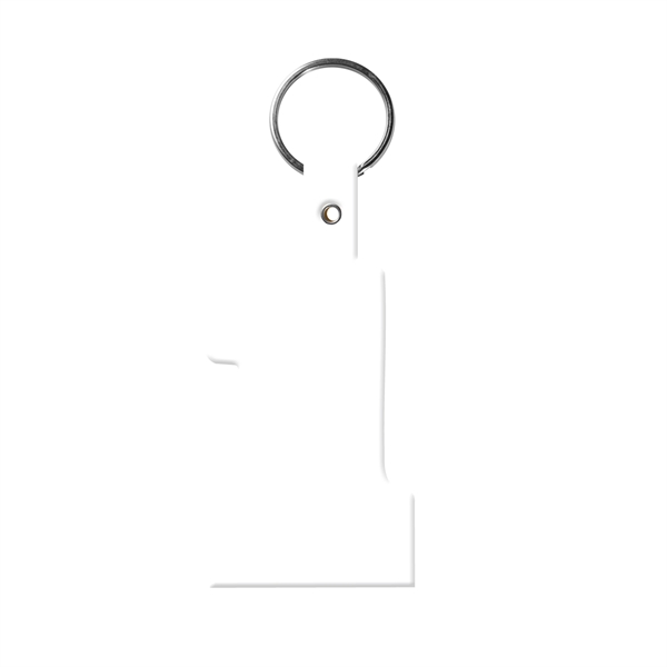 White color option for #1 Shape Flexible Key Fob Key Tag