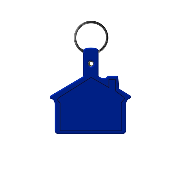 Blue color option for House Shape Key Tag With Keychain