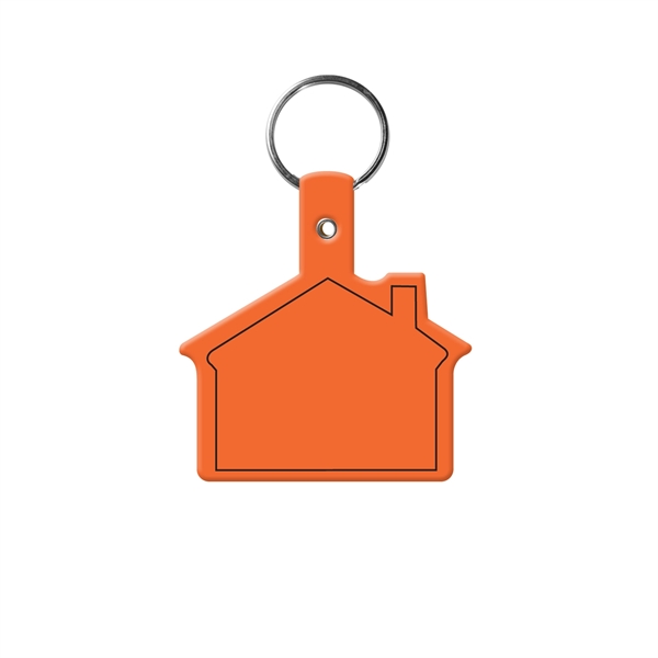 Orange color option for House Shape Key Tag With Keychain