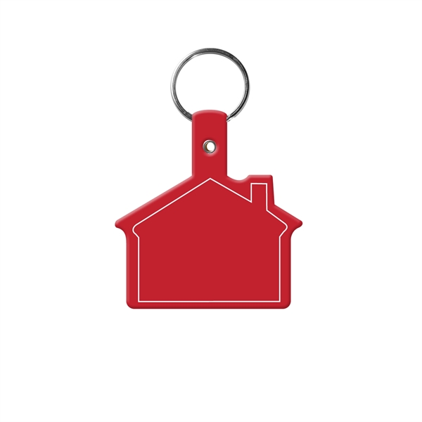 Red color option for House Shape Key Tag With Keychain
