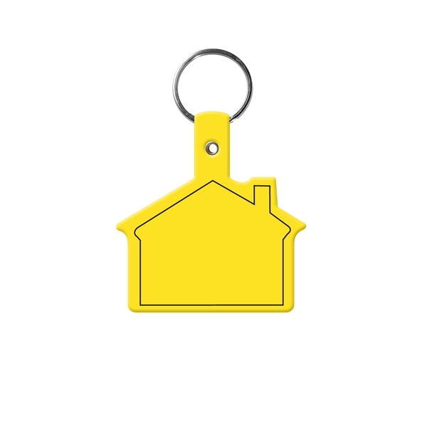 Yellow color option for House Shape Key Tag With Keychain