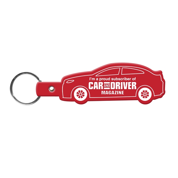 Red color option for Car Shape Key Tag Keyring