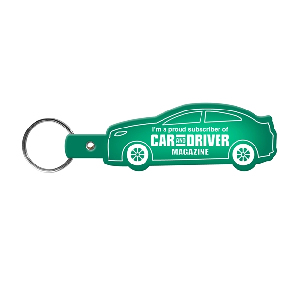 Translucent Green color option for Car Shape Key Tag Keyring