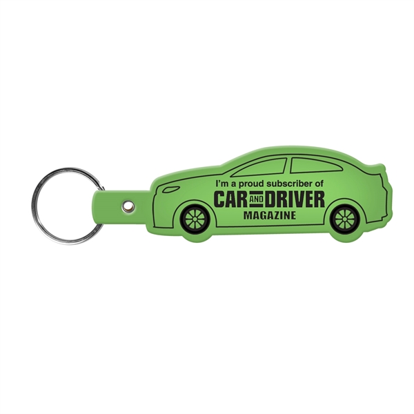 Translucent Lime color option for Car Shape Key Tag Keyring