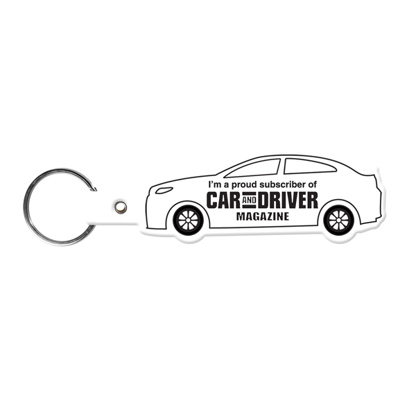 White color option for Car Shape Key Tag Keyring