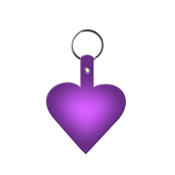 Translucent Purple color option for Heart Shape Key Tag With Keyring