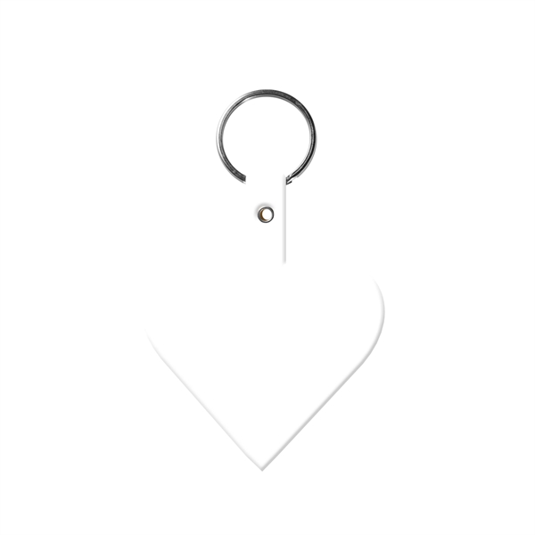 White color option for Heart Shape Key Tag With Keyring