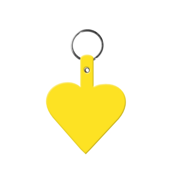 Yellow color option for Heart Shape Key Tag With Keyring