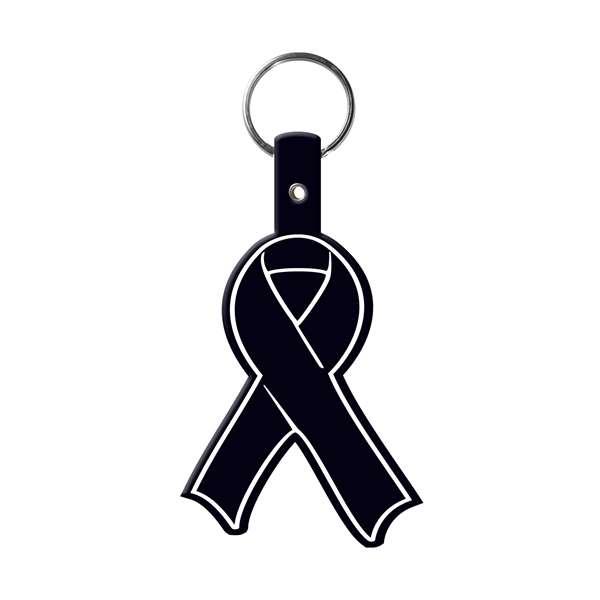 Black color option for Awareness Ribbon Flexible Key Tag