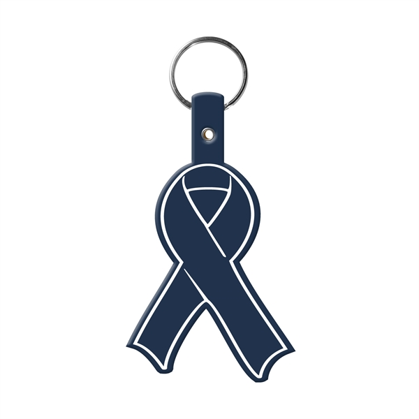 Dark Blue color option for Awareness Ribbon Flexible Key Tag